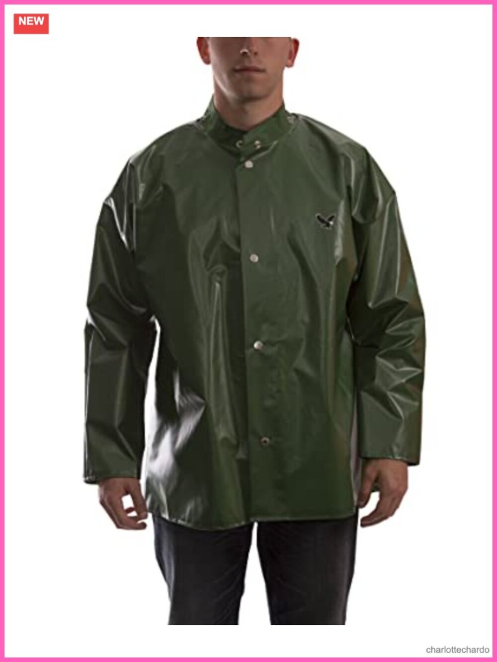 Waterproof Work Rain Coat Long Sleeve Medium Weight